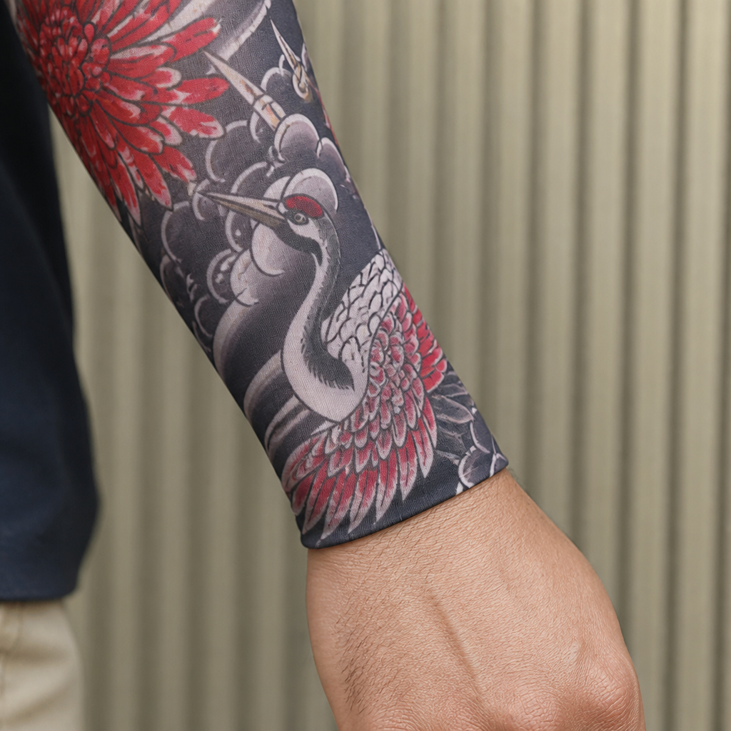 ArborSkin™ – UPF 50+ Japanese Tattoo-Print Sun Shield Arm Sleeve