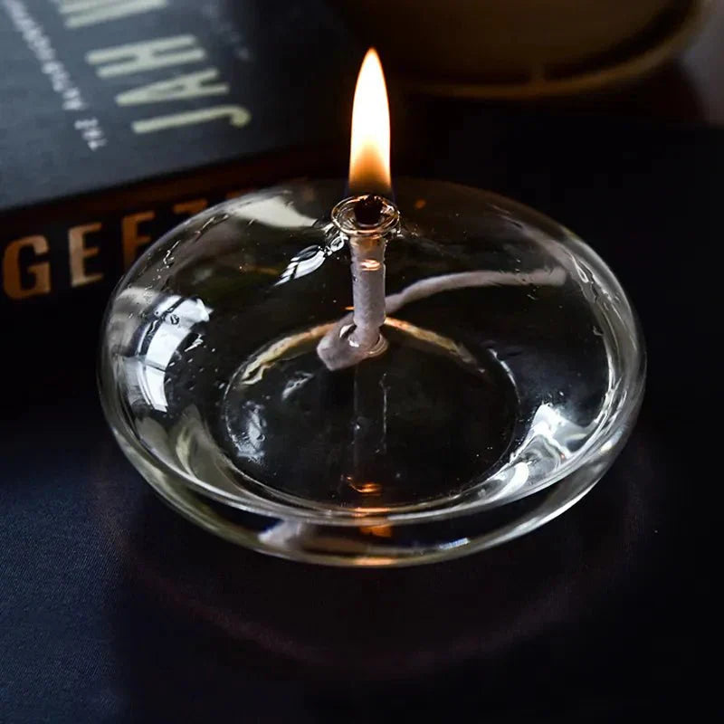 Glass Lantern Oil Light