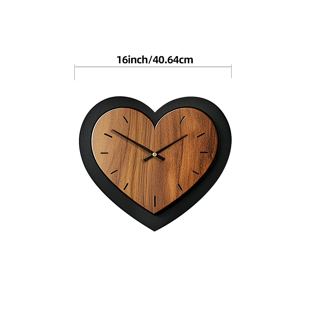 Heartfelt Elegance – Rustic Wooden Wall Clock