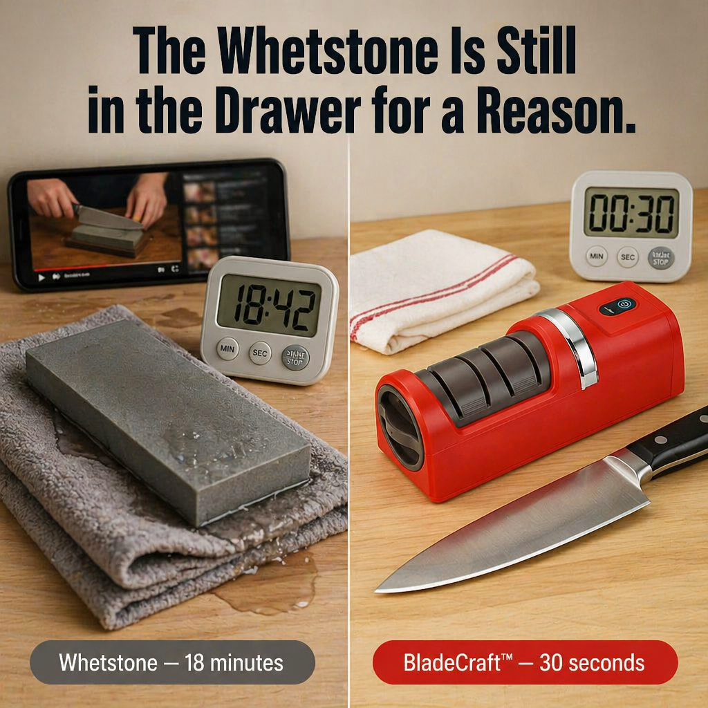 BladeCraft™ — Restore Dull Knives to Razor Sharpness in 30 Seconds