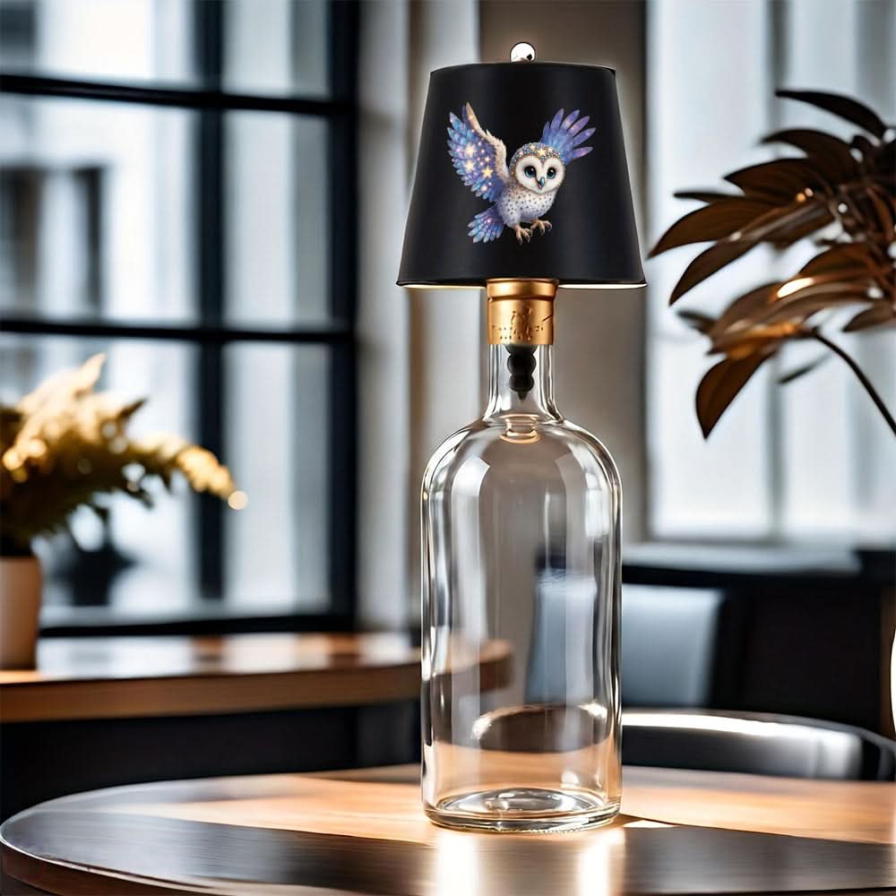 Multifunctional Owl Design LED Table Lamp - Bottle Style