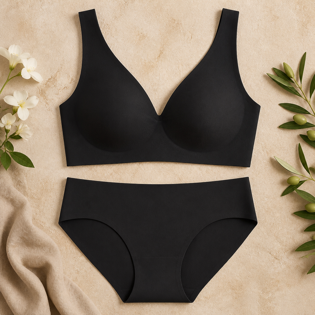AeroLuxe™ – Wireless Seamless Bra with Deep-V Molded Cups