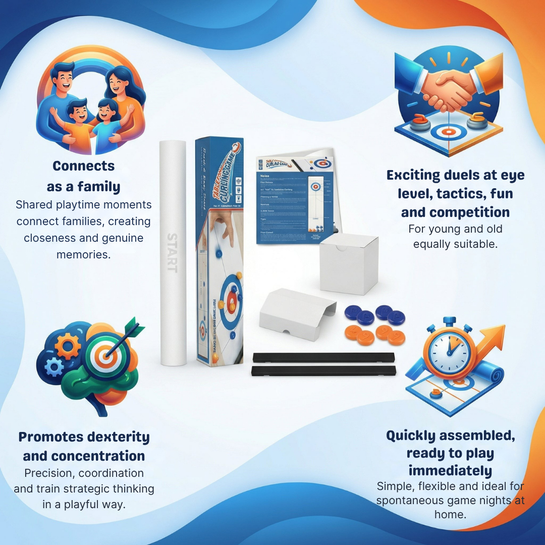 StormSlide™ Mini Curling Set — Ignite Family Fun and Sharpen Every Mind with Every Slide