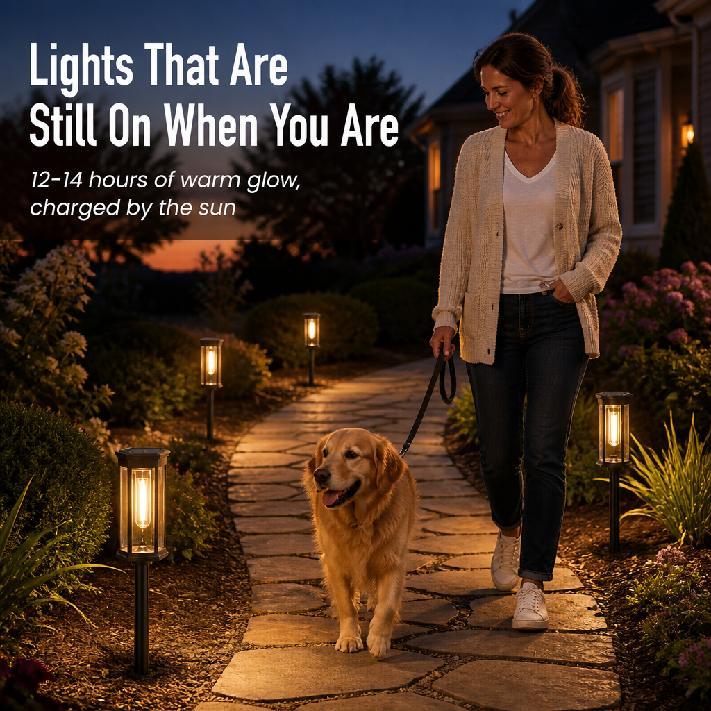 LumaRay™ — Illuminate Your Garden Path for 12 Straight Hours on a Single Day's Charge