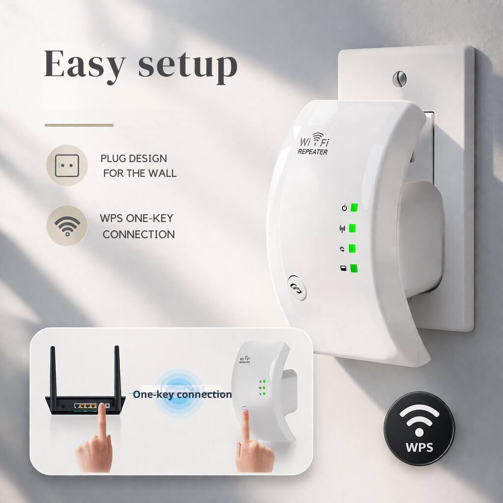 Signal Amplifier | Extended Coverage | Easy Plug and Play Setup | WiFiora