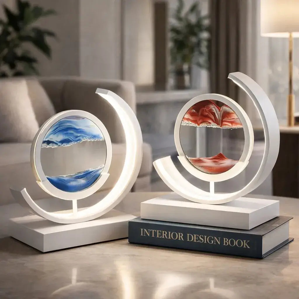 ZenGlow LED Table Lamp | Artistic Sand Motion Light
