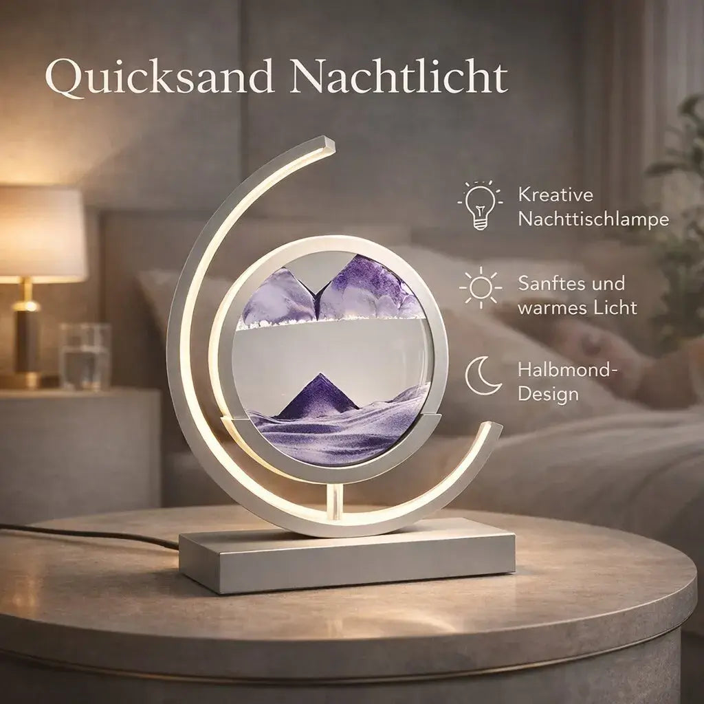 ZenGlow LED Table Lamp | Artistic Sand Motion Light