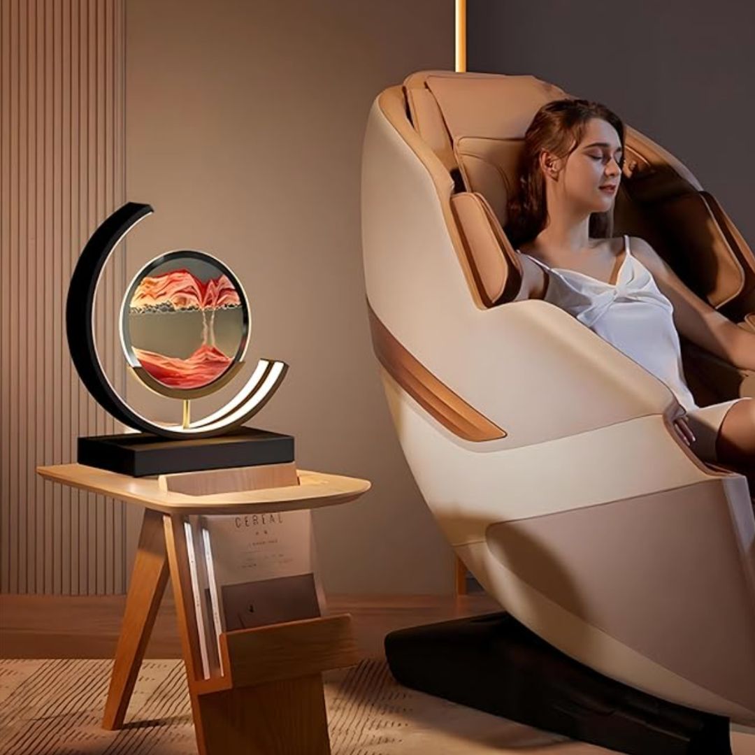 ZenGlow LED Table Lamp | Artistic Sand Motion Light