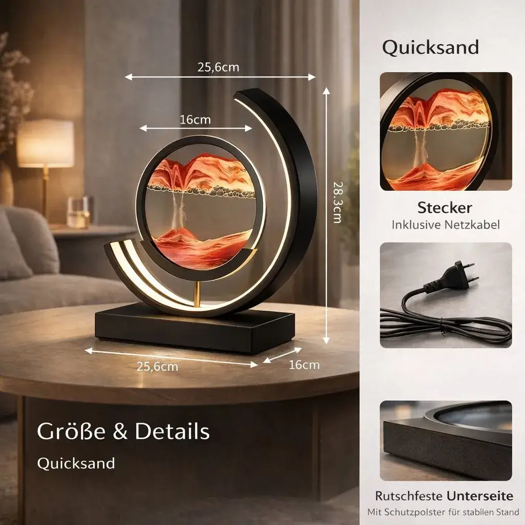 ZenGlow LED Table Lamp | Artistic Sand Motion Light