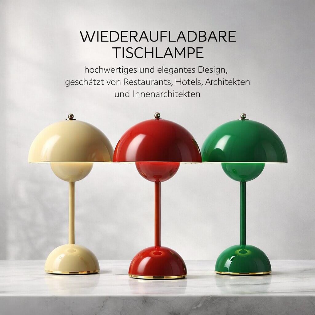 Elegant Wireless LED Table Lamp | Dimmable & Rechargeable
