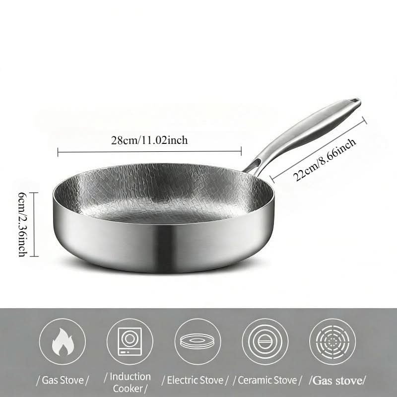 Durable Frying Pan for Induction and Gas Cooking Appliances