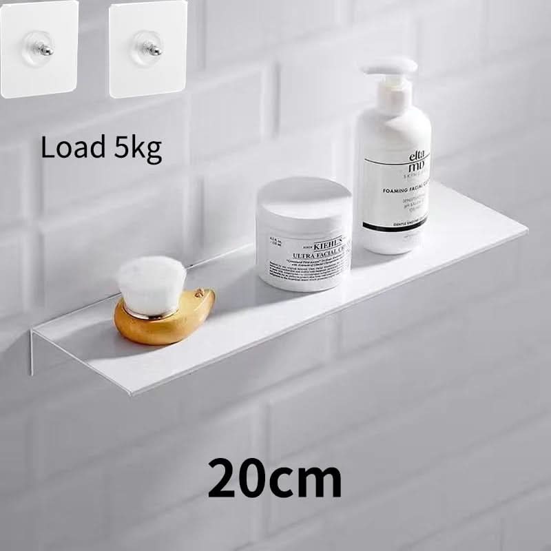 Wall-Mounted Floating Shelf for Bathroom – No Drilling Required