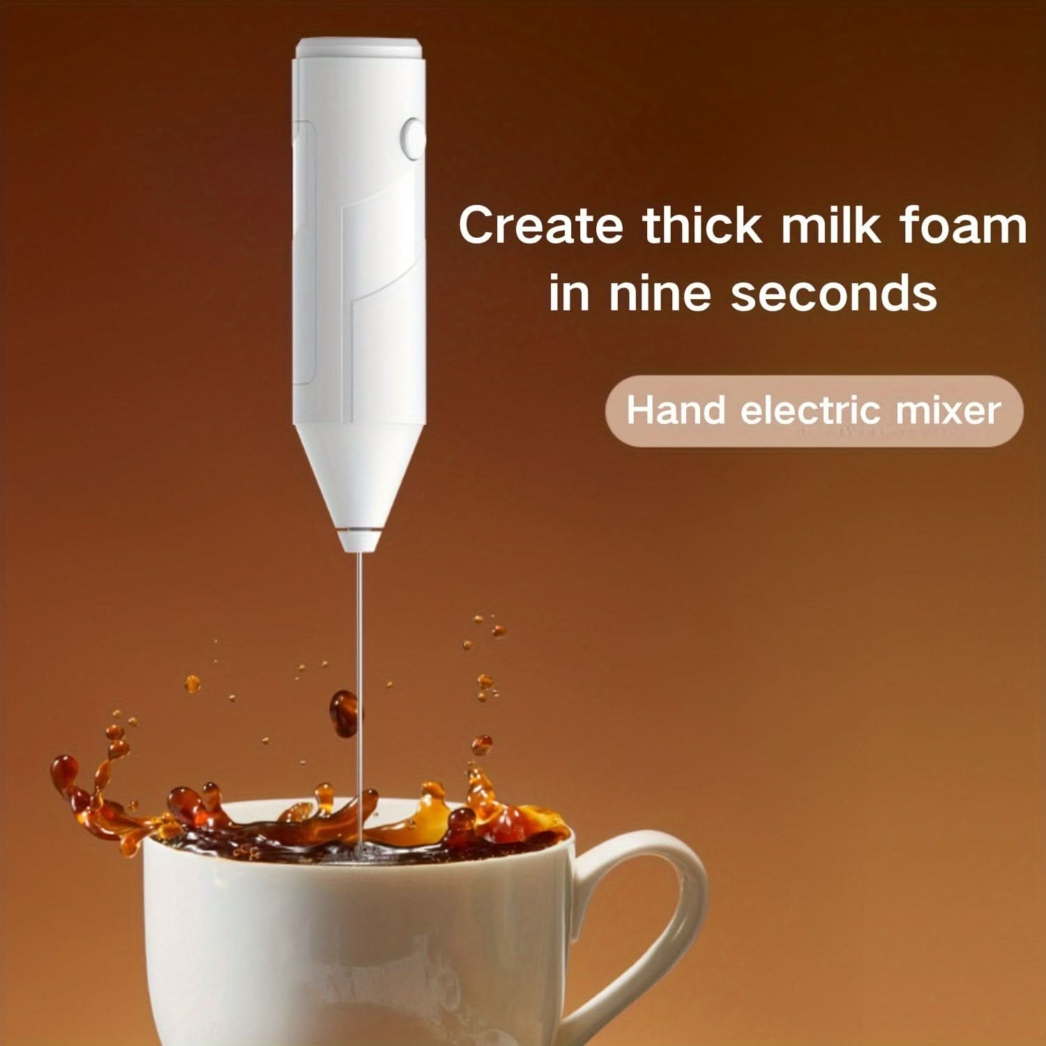 Handheld Electric Milk Frother for Coffee Mixing