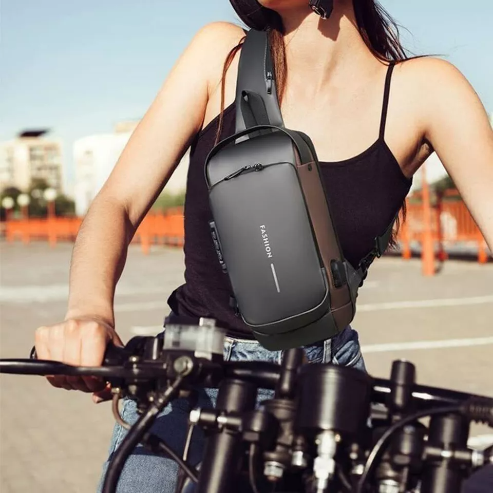 Crossbody Bag with Hidden Compartments for Theft Protection