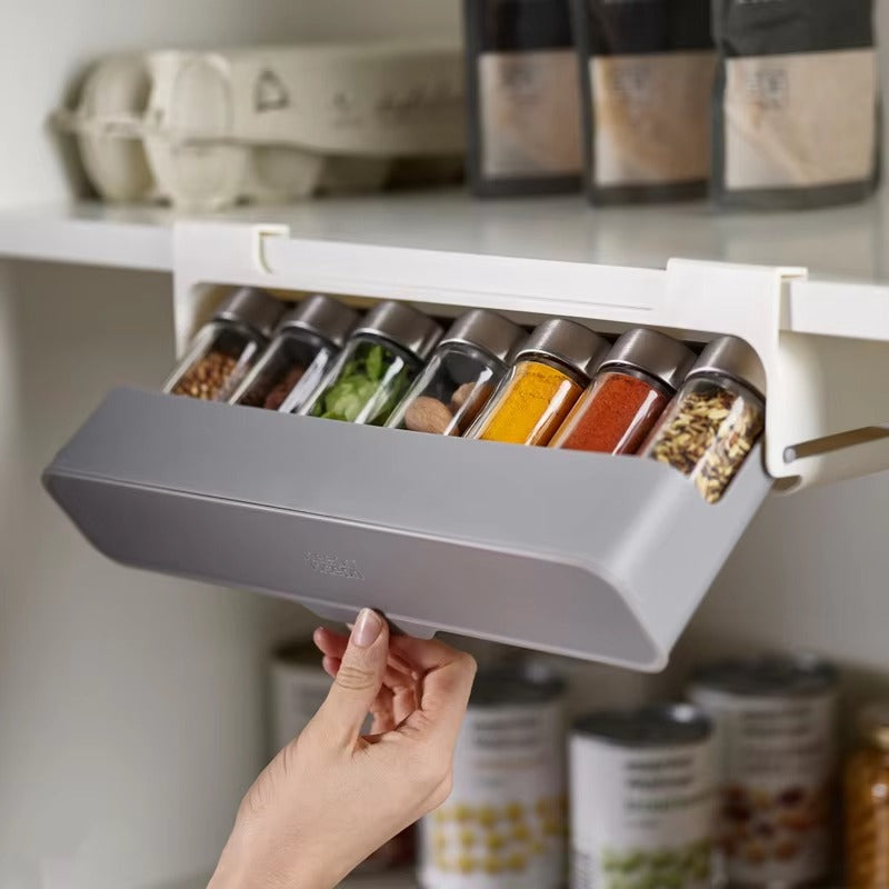 Space-Saving Pull-Out Spice Organizer for Effortless Access