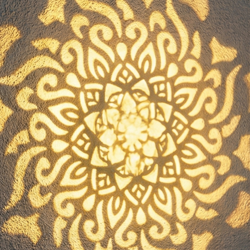Mandala Shadow Play Solar Wall Light
