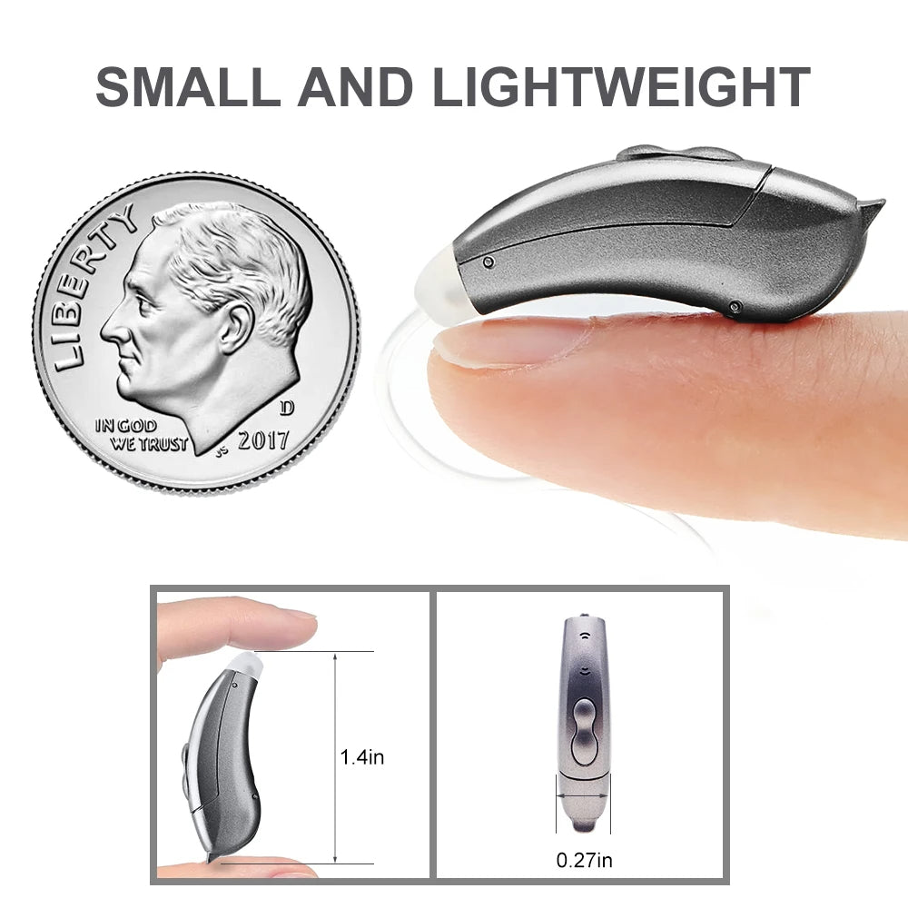 Discreet Behind-the-Ear Hearing Aids with Smartphone Control