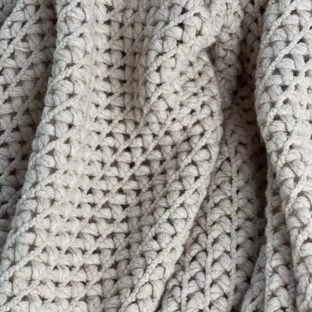 Cozy Textured Throw Blanket – Perfect for Home Relaxation