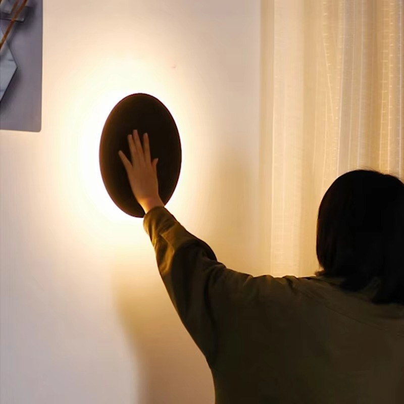 Vibrant Glow Wall Light with Modern Circular Design