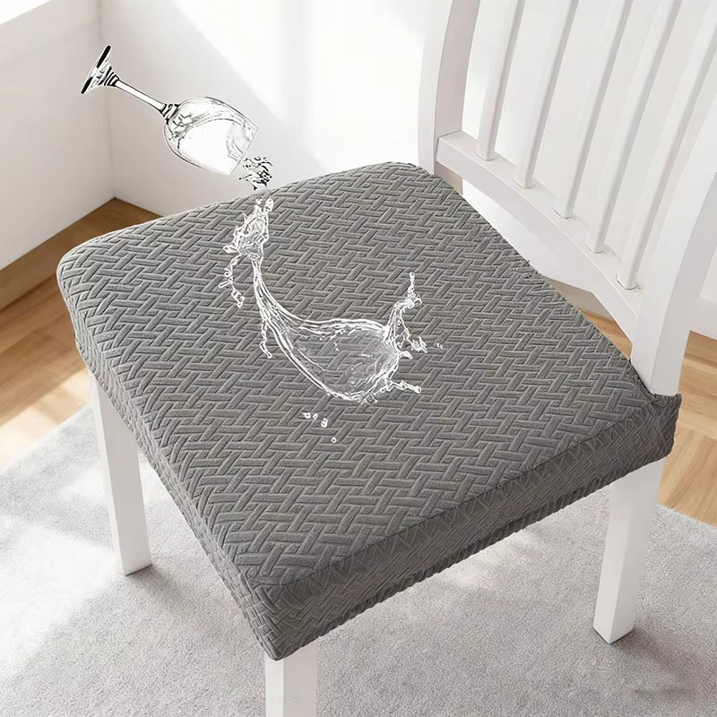 Elegant Waterproof Chair Protectors – Stretchy Jacquard Covers for Dining Spaces