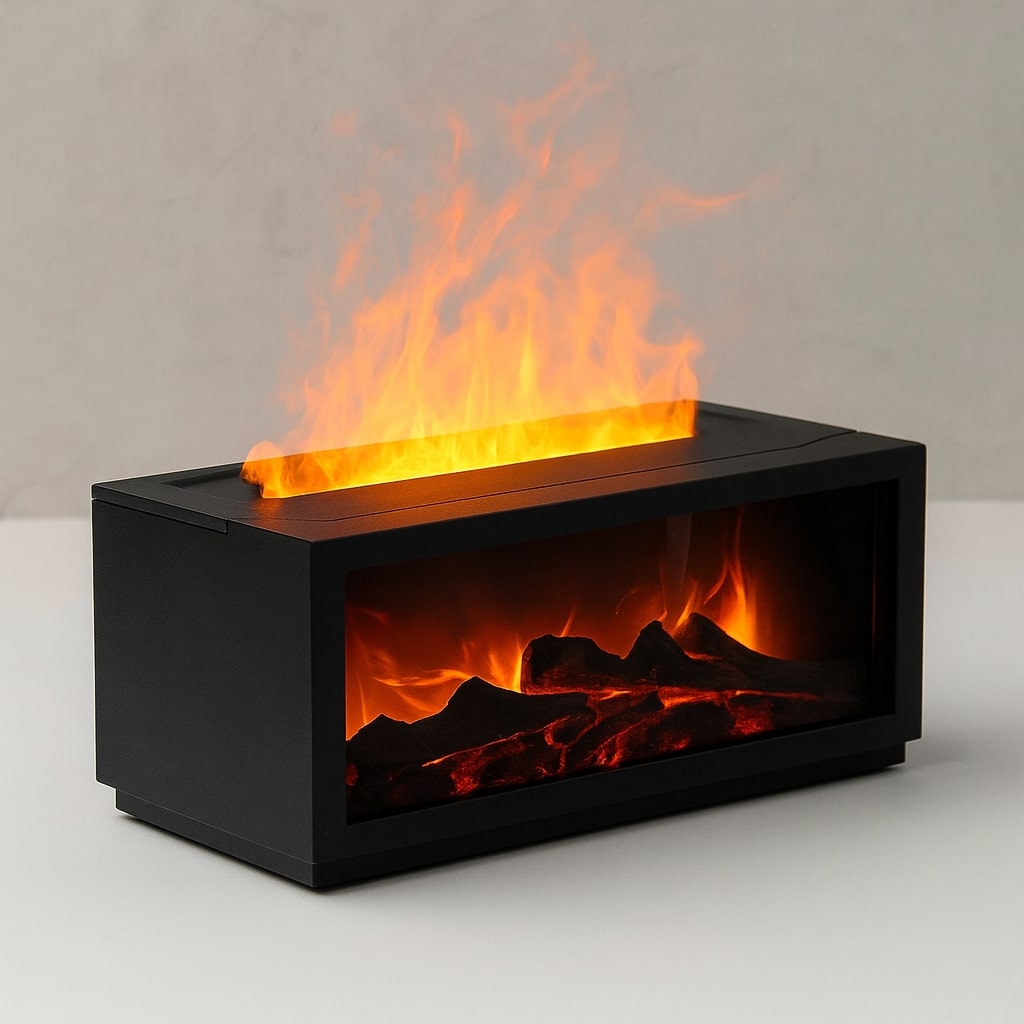 SereneGlow Aroma Diffuser | Electric Aroma Lamp with Flame Effect