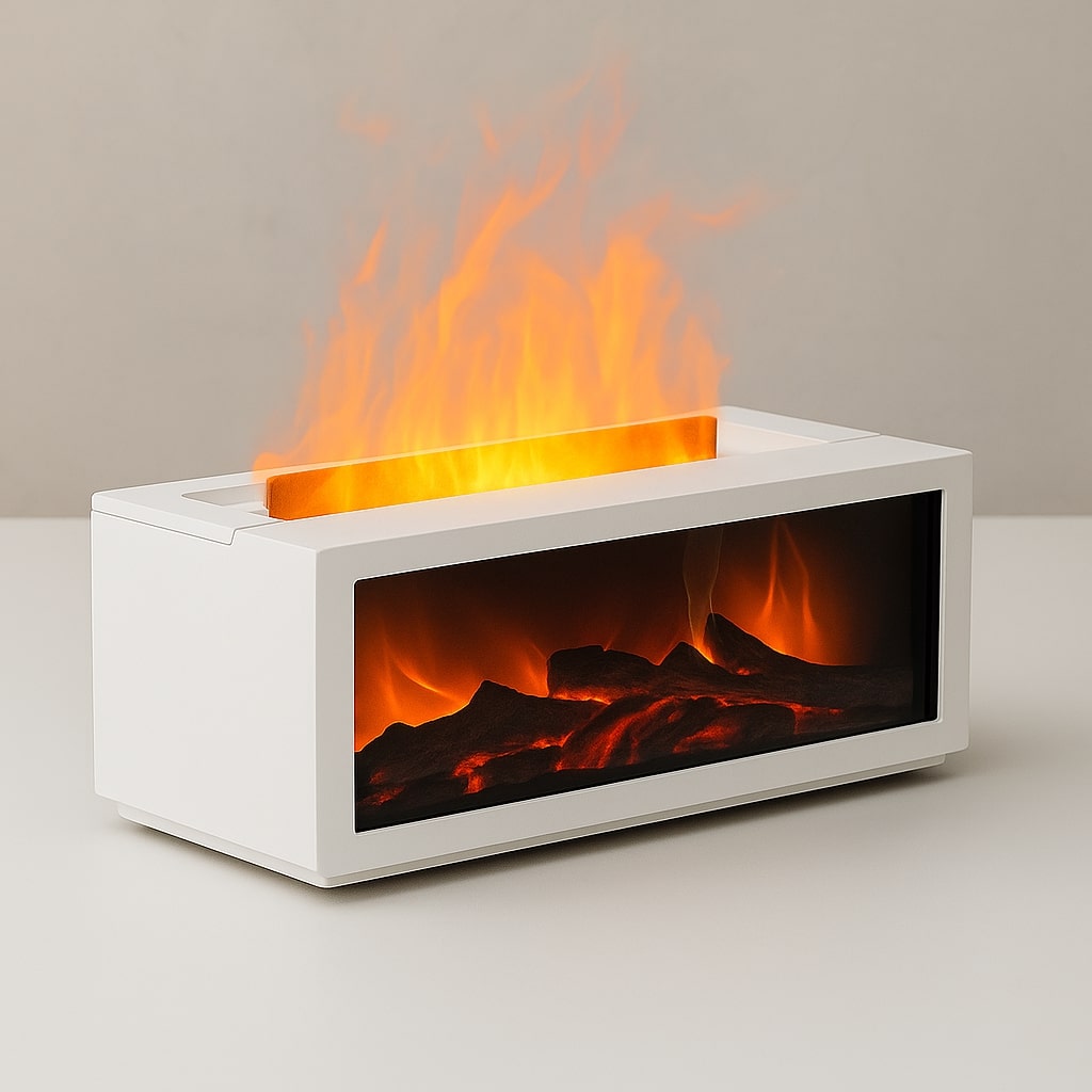 SereneGlow Aroma Diffuser | Electric Aroma Lamp with Flame Effect