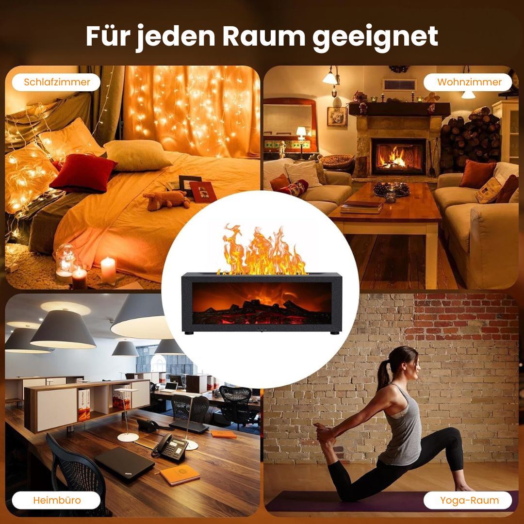 SereneGlow Aroma Diffuser | Electric Aroma Lamp with Flame Effect