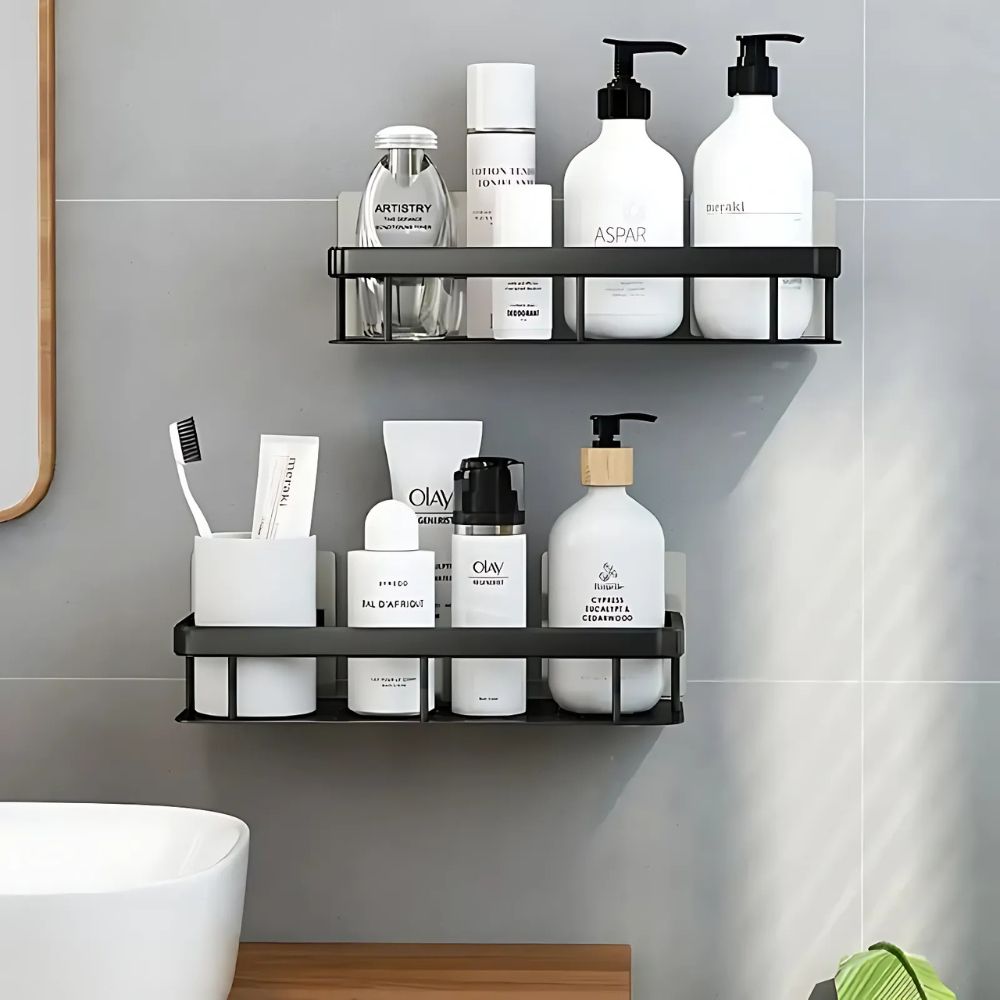 No-Drill Shower Shelf | Shampoo Holder for Organized Bathrooms