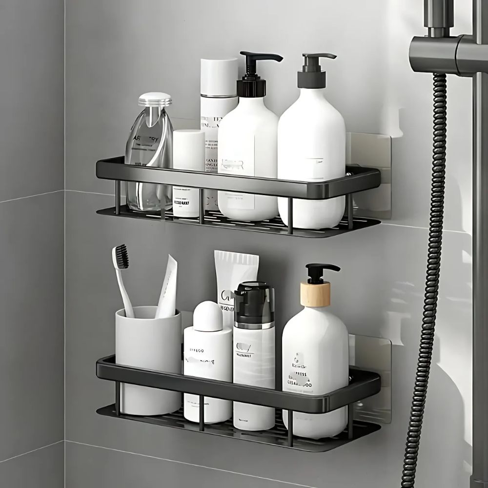 No-Drill Shower Shelf | Shampoo Holder for Organized Bathrooms