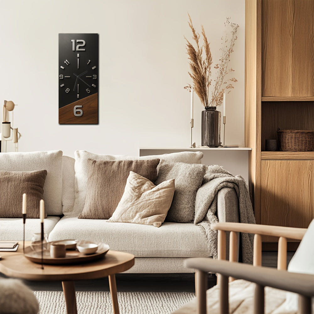 Natural Elegance - Stylish Wooden Wall Clock with Contrast