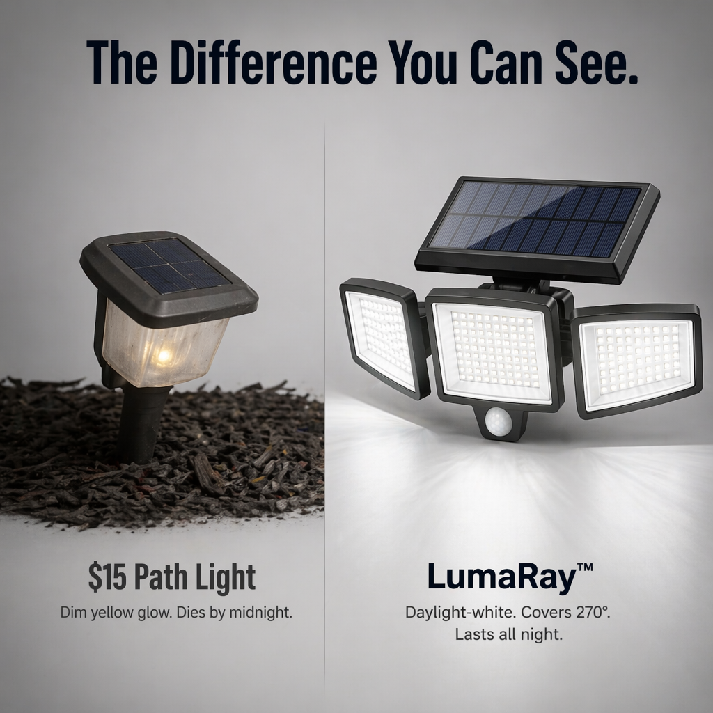 LumaRay™ — Illuminate Every Shadowy Spot With 270° of Solar Motion-Sensing Light