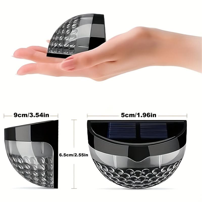 Set of Solar-Powered LaceGlow Wall Lights for Fences