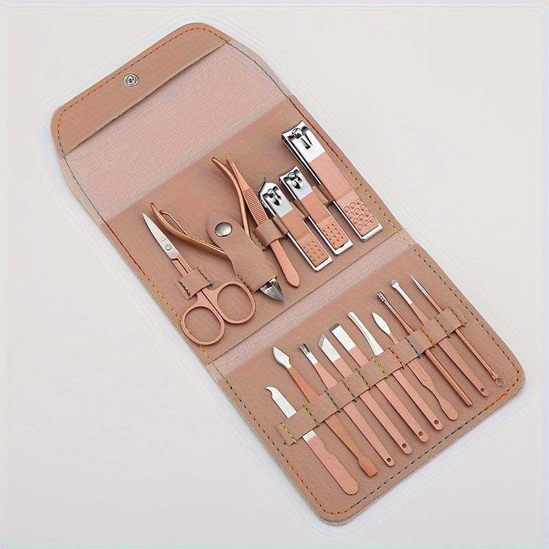 Essential 16-Piece Stainless Steel Nail Care Kit
