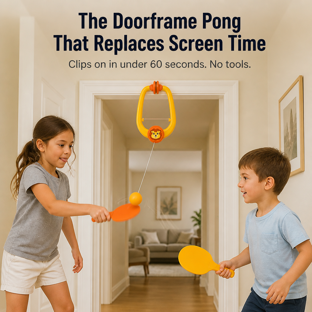 PlayBurst™ — Attach a Pong Game to Any Doorframe in Just 60 Seconds