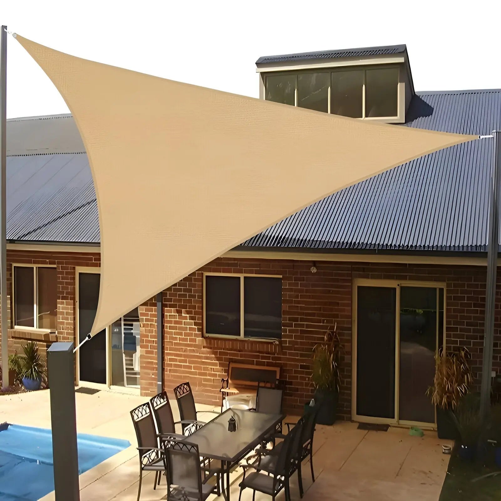 Sun Sail | Triangle Patio Shade | Water-Repellent and UV Resistant | AeriCover