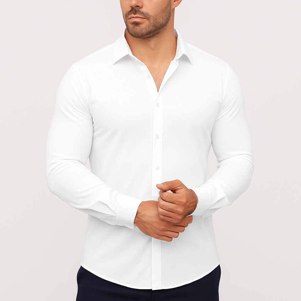 FlexiForm™ Dress Shirt — Move Freely, Look Sharp, Own Every Moment