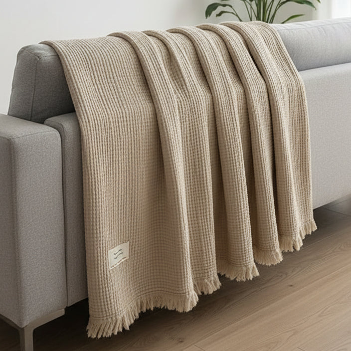 BreezeNest - Lightweight Cotton Cooling Blanket