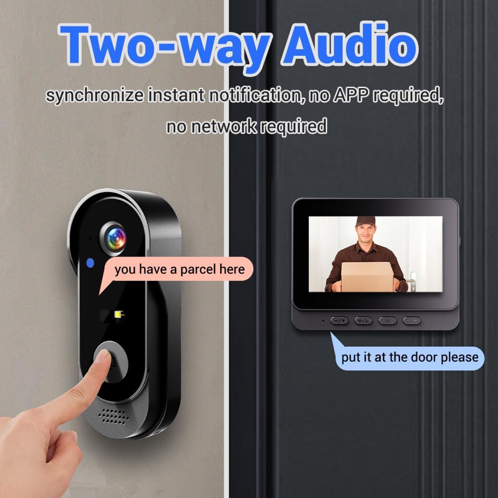 Doorbell Camera | Live Feed and Two-Way Audio | Night Vision Equipped | RingCam