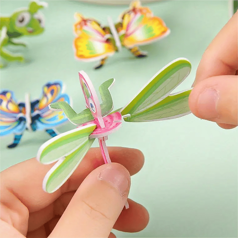 Educational 3D Puzzle Set – Cartoon Craft Activity for Kids