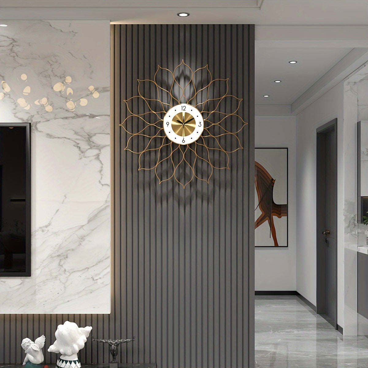 LUXORIA – Elegant Golden Hollow Wall Timepiece
