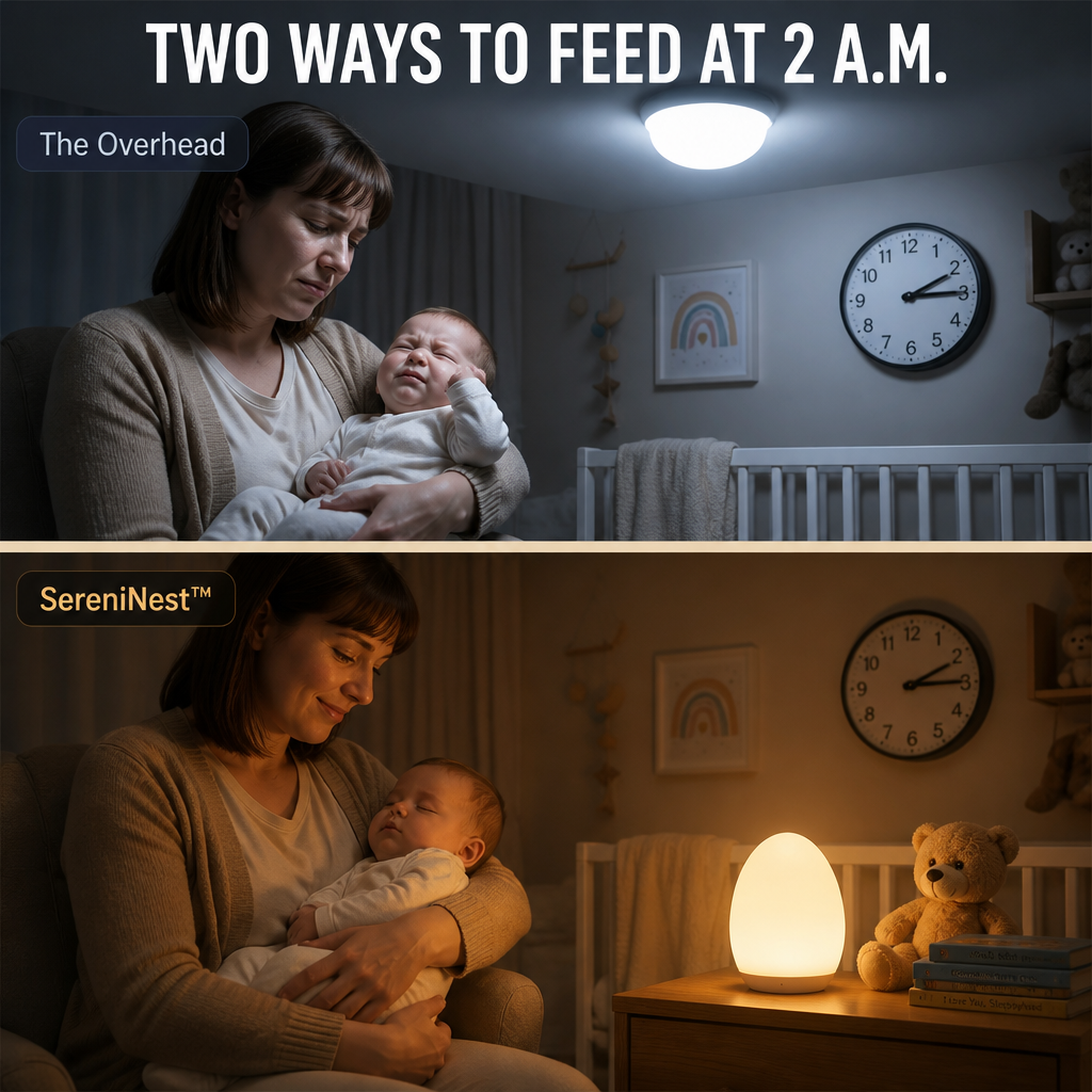 SereniNest™ — Gentle Night Feedings Without Brightening the Baby