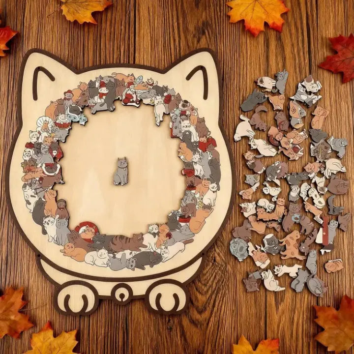 Wooden Cat Brain Teaser