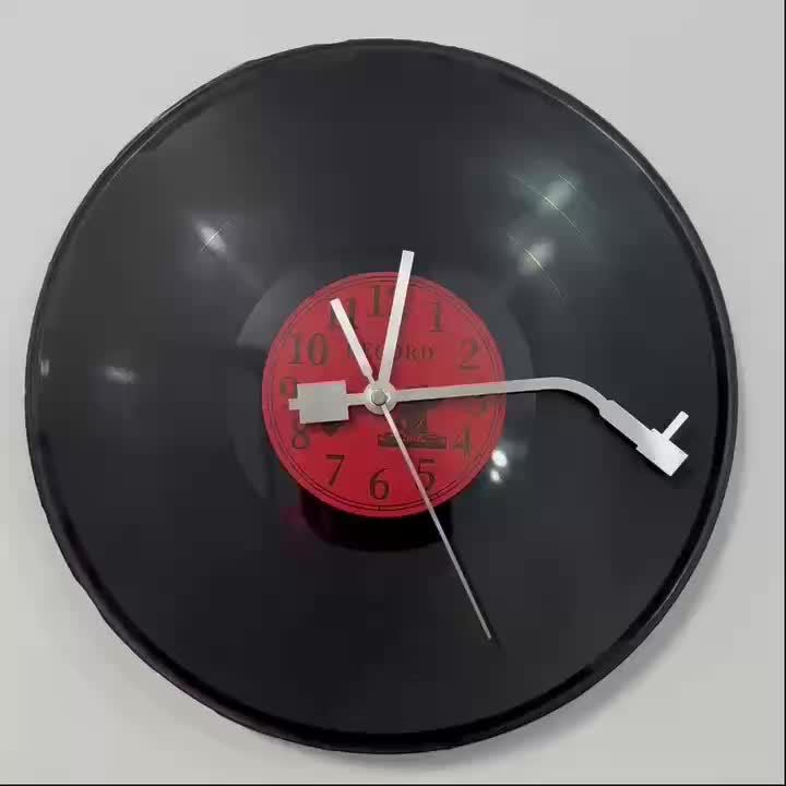 Classic Vinyl Record Wall Clock – Silent and Stylish Timepiece