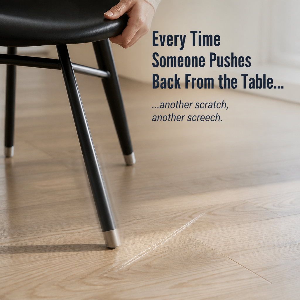 FlexGuard™ — Eliminate Chair Leg Screeches and Prevent Floor Scratches in 60 Seconds | Customizable Cut-to-Fit Wrap