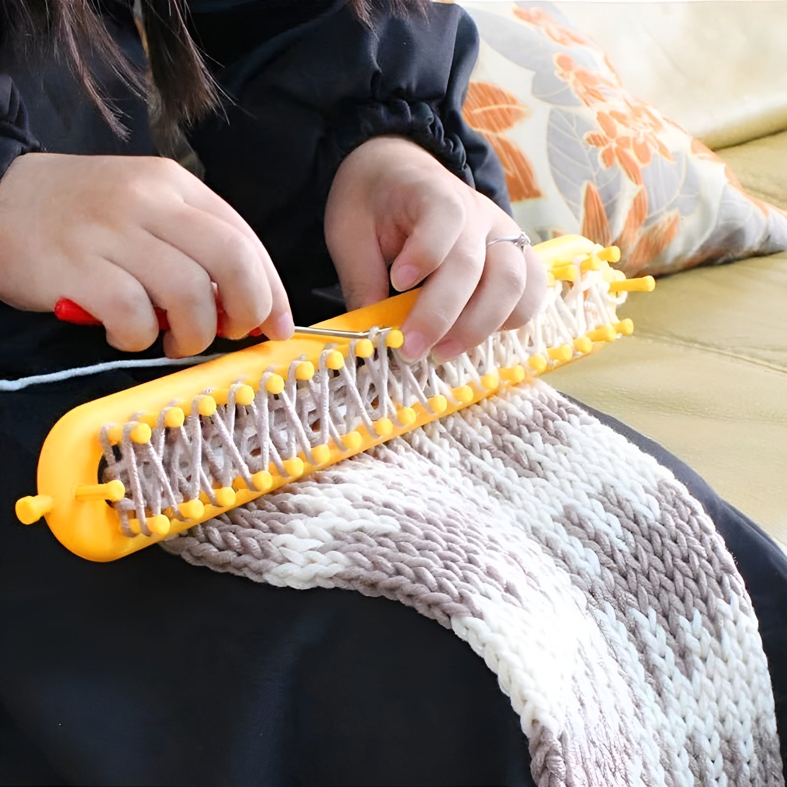 Knitting Loom Without Needles | Simple Wrapping Technique | Compact, Portable Build | LoopCraft