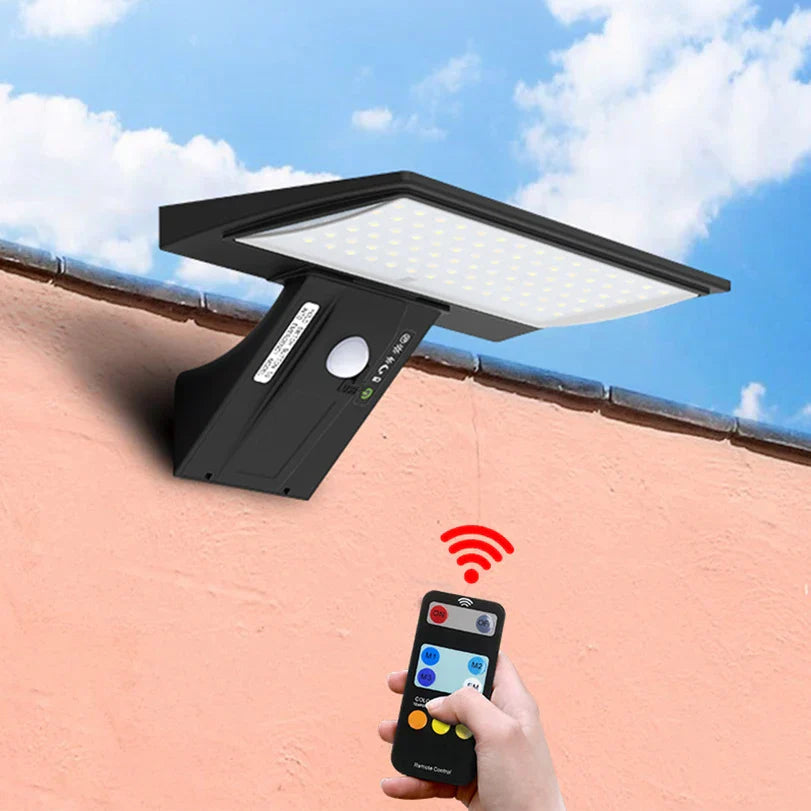 Solar Powered LED Wall Light with Motion Sensor & Remote Control