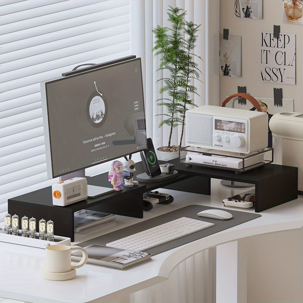 ErgoMount - Adjustable Dual Monitor Stand with Laptop Holder