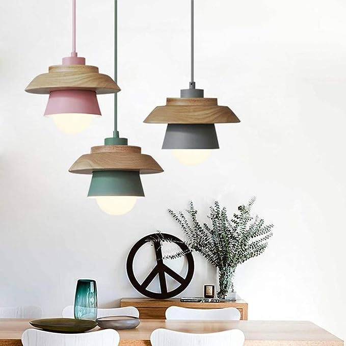 Scandinavian Hanging Wooden Lamp