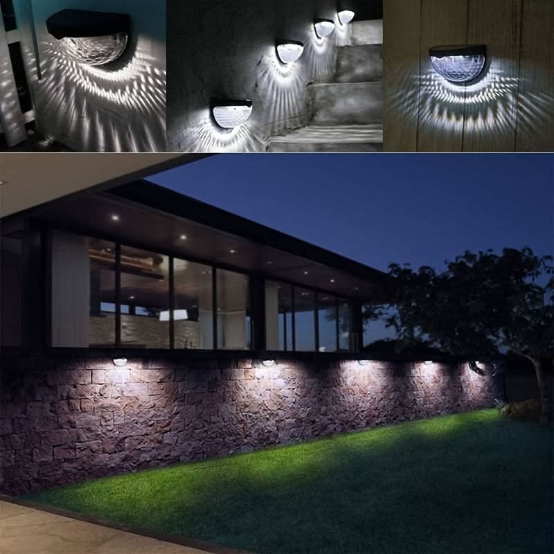 Set of Solar-Powered LaceGlow Wall Lights for Fences
