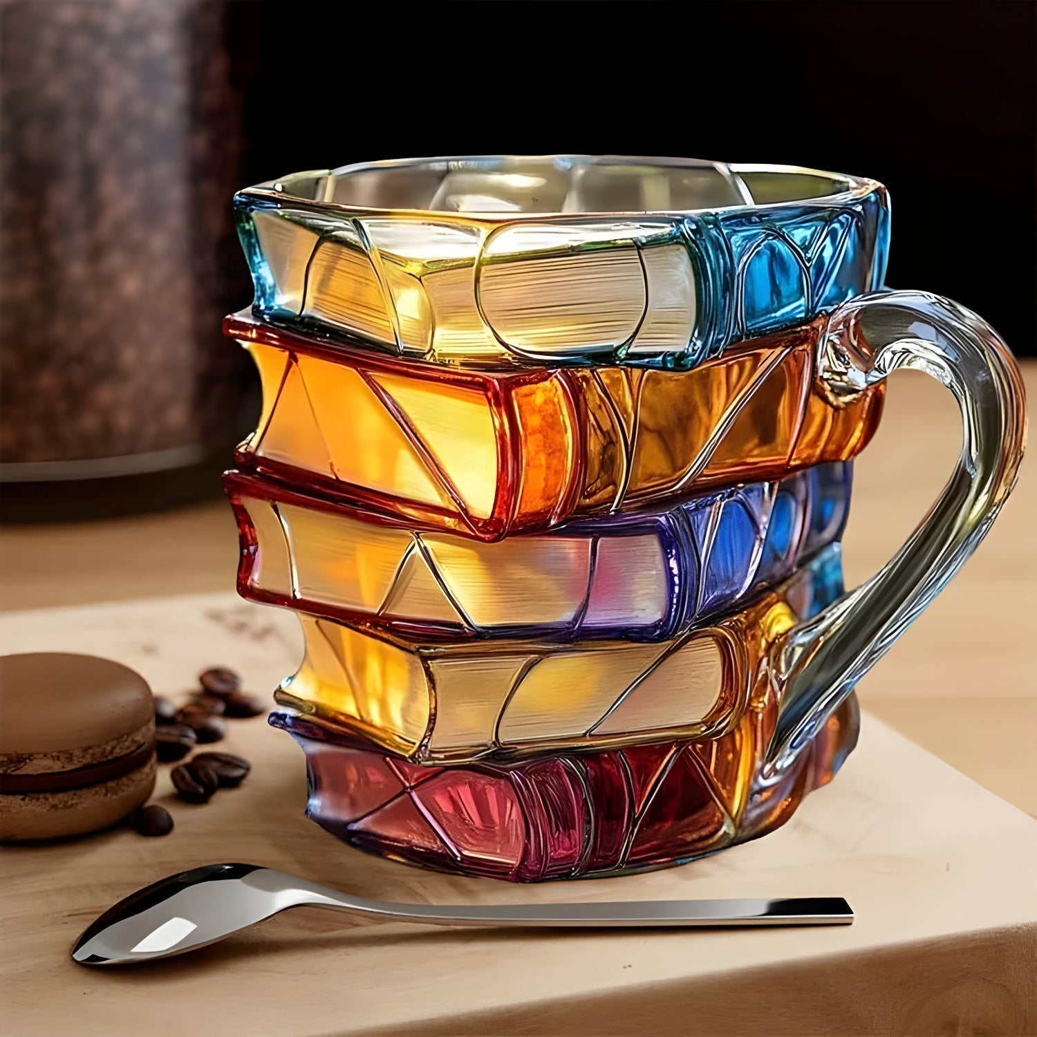Mug | 3D Unique Design Cup | Handmade & Colorful | For Coffee & Tea | BookLume
